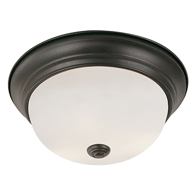 Trans Globe Lighting LED-13719 ROB Bowers 15" Indoor Rubbed Oil Bronze Traditional Flushmount